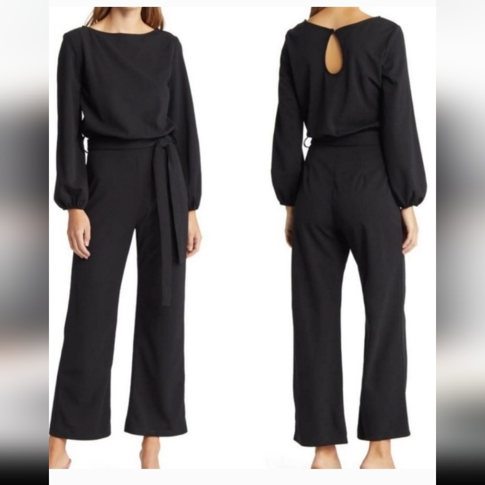 Elegant Black Long Sleeve Jumpsuit